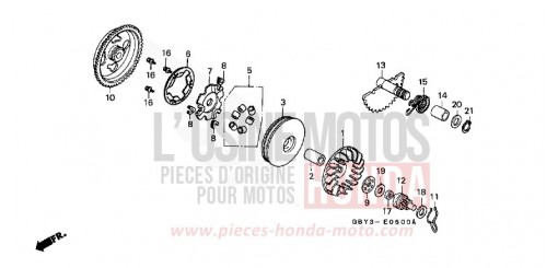 ANTRIEBSFLAECHE/ KICKSTARTERSPINDEL SH50W de 1998